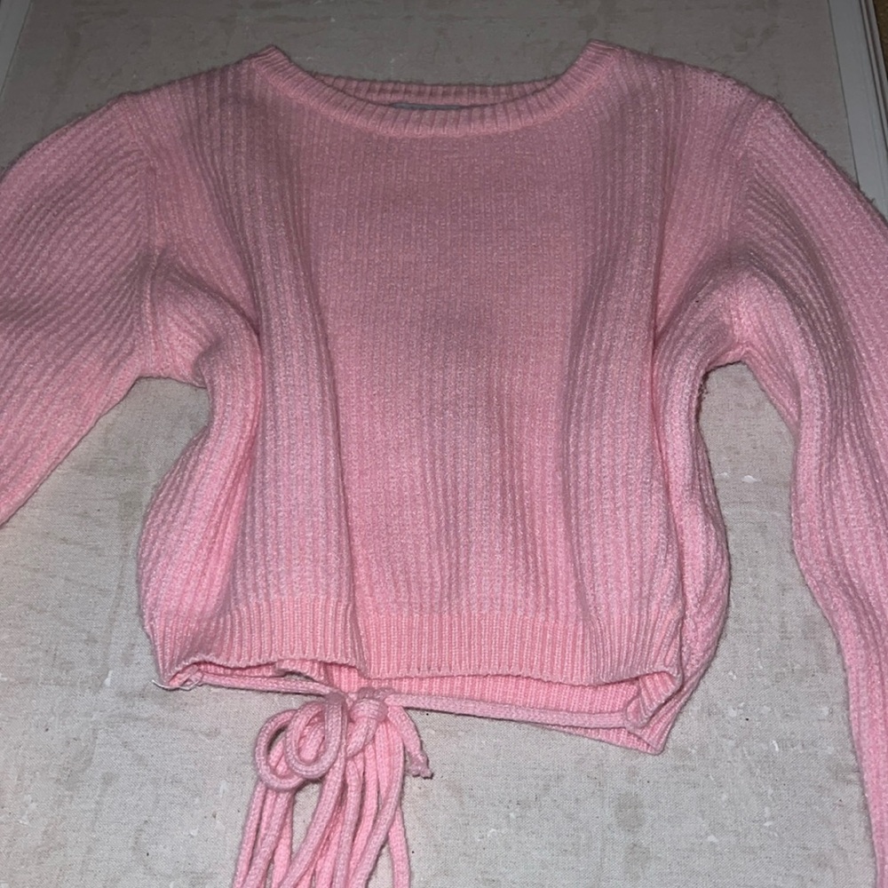 Adika adorable baby pink sweater with tie size M-L